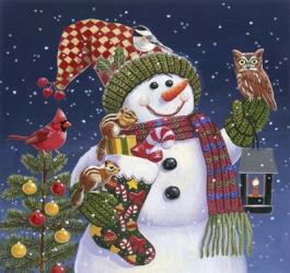 Snowman with Lantern | Obraz na stenu