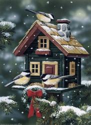 Winter Birdhouse | Obraz na stenu
