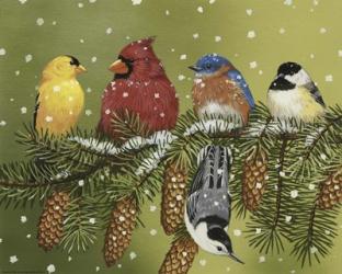 Snowy Feathered Friends | Obraz na stenu