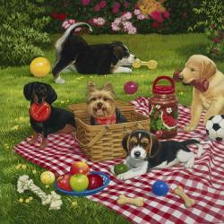 Puppy Picnic | Obraz na stenu