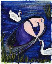 Big Diva And Swans | Obraz na stenu