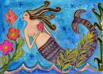 Big Diva Mermaid With Heart | Obraz na stenu