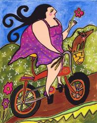 Big Diva Riding Bicycle | Obraz na stenu