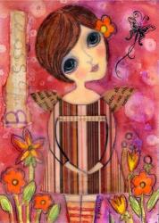 Big Eyed Girl Blossom Fairy | Obraz na stenu