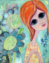 Big Eyed Girl Hope Garden | Obraz na stenu