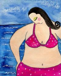 Big Shy Diva At The Beach | Obraz na stenu