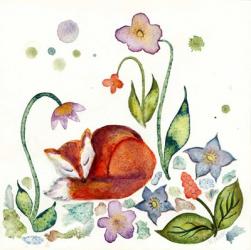 Fox Napping In The Garden | Obraz na stenu
