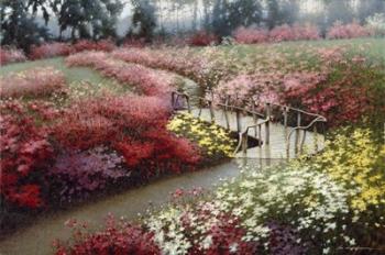 Monet's Flower Garden | Obraz na stenu