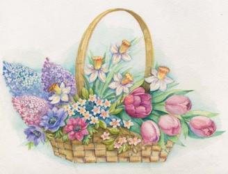 Basket of Flowers | Obraz na stenu