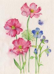 Pink & Blue Flowers | Obraz na stenu
