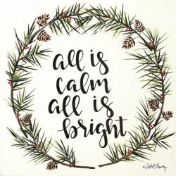 All is Calm Pinecone Wreath | Obraz na stenu