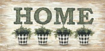 Gingham Topiaries Home | Obraz na stenu