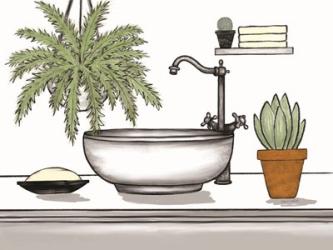 Bathroom Plants II | Obraz na stenu