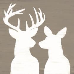 Buck and Doe Silhouette | Obraz na stenu