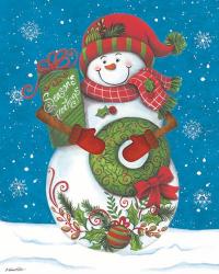 Snowman with Wreaths | Obraz na stenu