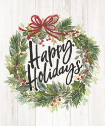 Happy Holidays Wreath | Obraz na stenu