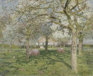The Orchard in Springtime 1902 | Obraz na stenu