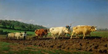 Ploughing in the Nivernais, 1849 | Obraz na stenu