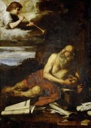 Saint Jerome with the Angel of the Last Judgement | Obraz na stenu