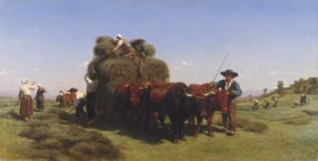 Haymaking in Auvergne, 1855 | Obraz na stenu