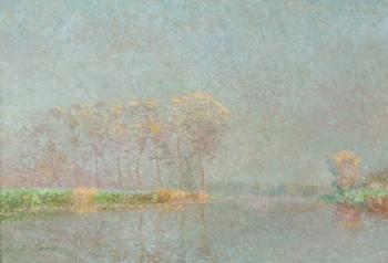 Fog on the River Lys Canvas | Obraz na stenu