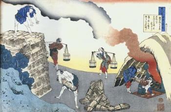 Burning Sea Weed for Salt Production | Obraz na stenu