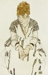 The Artist's Sister-in-Law in Striped Dress, Seated, 1917 | Obraz na stenu