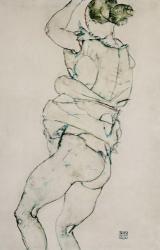 Standing Semi-Nude With Raised Left Arm, 1914 | Obraz na stenu