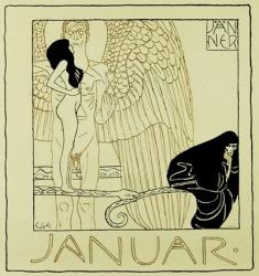 Calendar Page for January 1901 For ""Ver Sacrum"" | Obraz na stenu