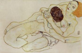 Two Girls (Lovers), 1914 | Obraz na stenu