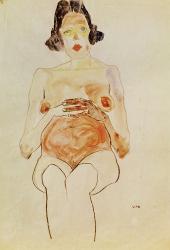 Red Nude, Pregnant, 1910 | Obraz na stenu