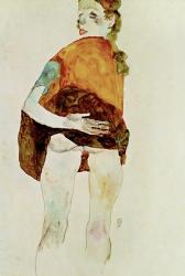 Standing Girl With Raised Skirt, 1911 | Obraz na stenu