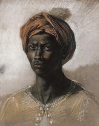 Bust of a Black Man Wearing a Turban, 1826 | Obraz na stenu