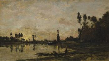 Setting Sun Over The Oise, 1865 | Obraz na stenu