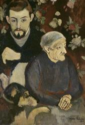 Utrillo with his Grandmother and Dog, 1910 | Obraz na stenu