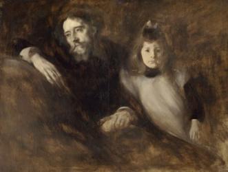 Alphonse Daudet And His Daughter Edmee | Obraz na stenu