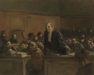 Court Scene - Speech For The Defense, 1907 | Obraz na stenu