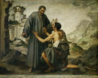 Brother Junipero and the Beggar | Obraz na stenu