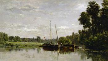 The Barges, 1865 | Obraz na stenu