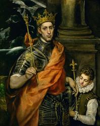 Saint Louis, King of France, and a Pageboy | Obraz na stenu