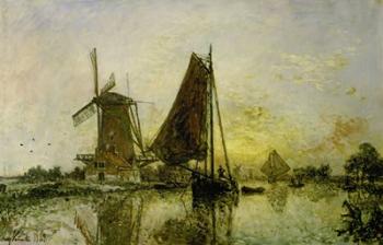 Boats Near Mills In Holland, 1868 | Obraz na stenu