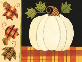 White Pumpkin, Leaves and Acorns | Obraz na stenu