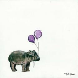 Nursery Hippo | Obraz na stenu