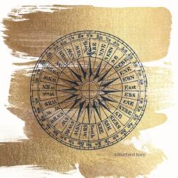 Brushed Gold Compass | Obraz na stenu