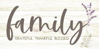 Family - Grateful, Thankful, Blessed | Obraz na stenu