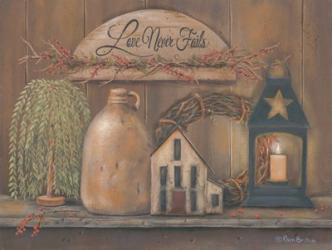 Love Never Fails Shelf | Obraz na stenu