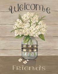 Welcome Friends Mason Jar | Obraz na stenu