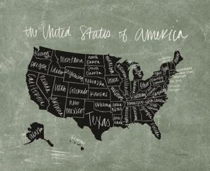 Chalk USA Map | Obraz na stenu