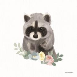 Floral Raccoon | Obraz na stenu