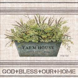 Galvanized Farmhouse God Bless | Obraz na stenu